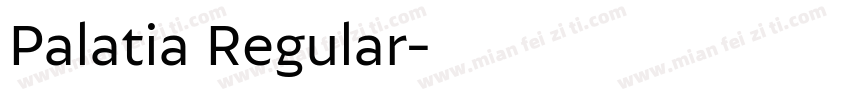 Palatia Regular字体转换